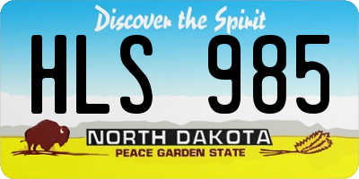 ND license plate HLS985