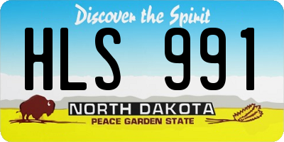 ND license plate HLS991
