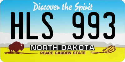 ND license plate HLS993