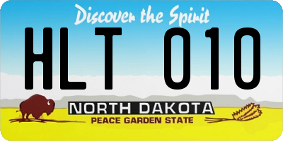 ND license plate HLT010