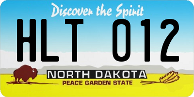 ND license plate HLT012