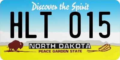 ND license plate HLT015