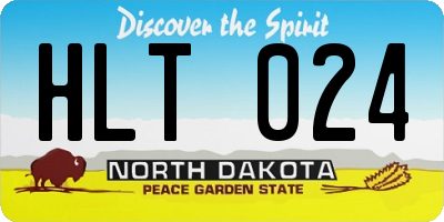 ND license plate HLT024