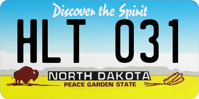 ND license plate HLT031