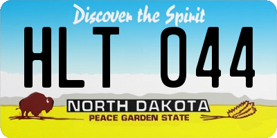 ND license plate HLT044