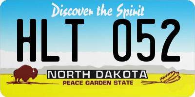 ND license plate HLT052