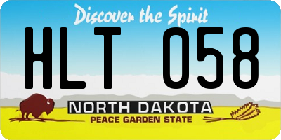 ND license plate HLT058