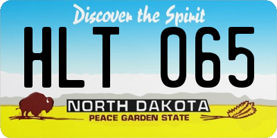 ND license plate HLT065