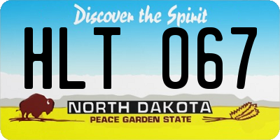 ND license plate HLT067
