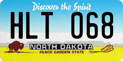 ND license plate HLT068