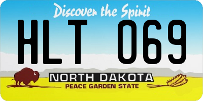 ND license plate HLT069