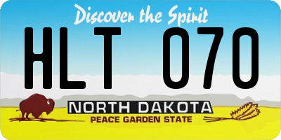 ND license plate HLT070