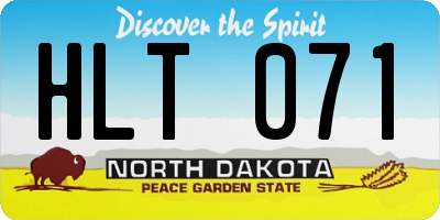 ND license plate HLT071