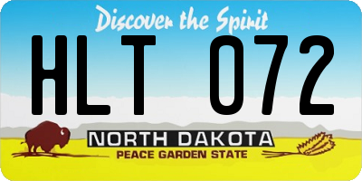 ND license plate HLT072