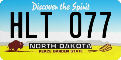 ND license plate HLT077