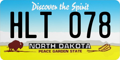 ND license plate HLT078