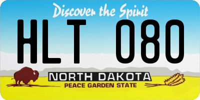 ND license plate HLT080
