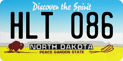 ND license plate HLT086