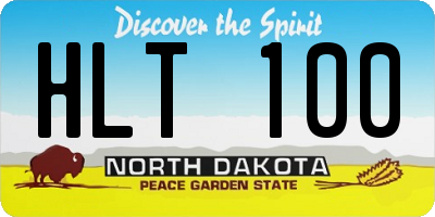 ND license plate HLT100