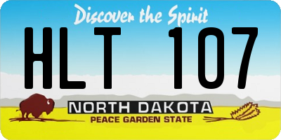 ND license plate HLT107