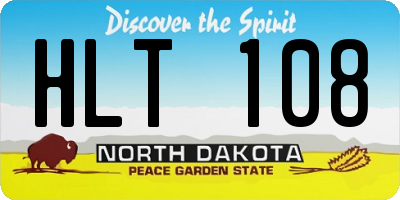 ND license plate HLT108