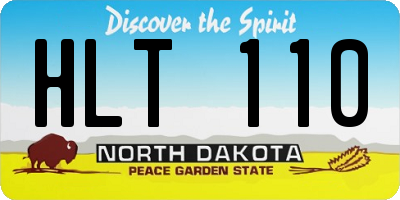 ND license plate HLT110