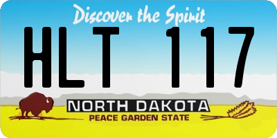 ND license plate HLT117