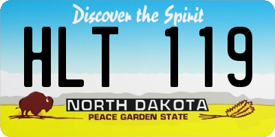 ND license plate HLT119