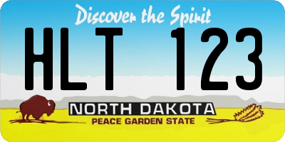 ND license plate HLT123