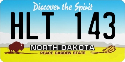 ND license plate HLT143