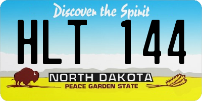 ND license plate HLT144