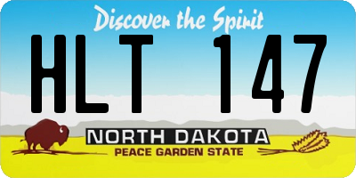 ND license plate HLT147
