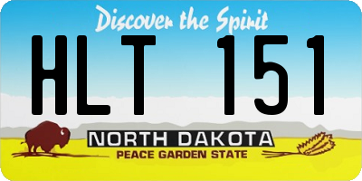 ND license plate HLT151