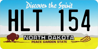 ND license plate HLT154