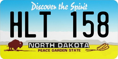ND license plate HLT158