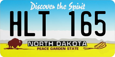 ND license plate HLT165