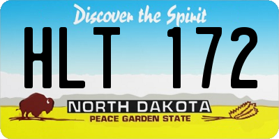 ND license plate HLT172