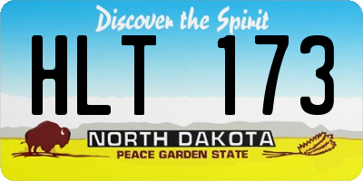 ND license plate HLT173