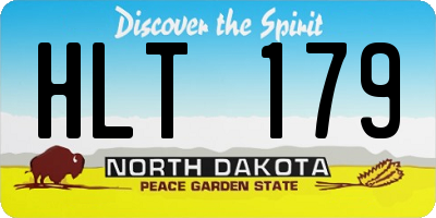 ND license plate HLT179