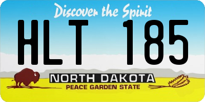 ND license plate HLT185