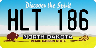 ND license plate HLT186