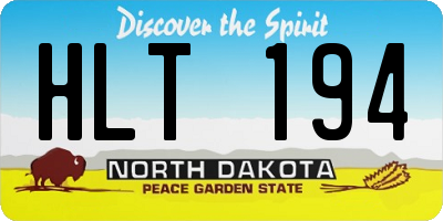 ND license plate HLT194