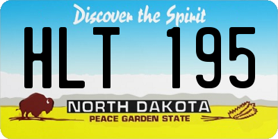 ND license plate HLT195