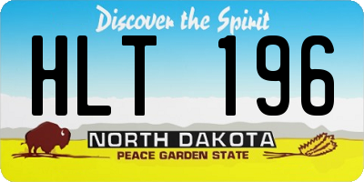 ND license plate HLT196