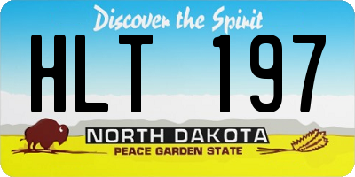 ND license plate HLT197