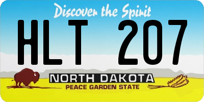ND license plate HLT207