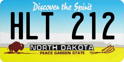 ND license plate HLT212