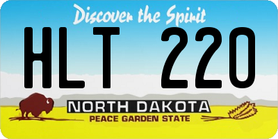 ND license plate HLT220