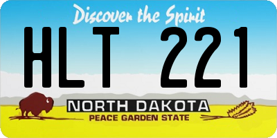 ND license plate HLT221