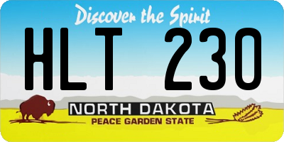 ND license plate HLT230